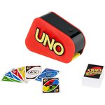 Mattel GXY75 - Uno extreme Jeu de société et de cartes avec distributeur aléatoire  sonore et lumineux