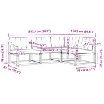 vidaXL Ensemble de canapés d'extérieur 4 pc Gris Naturel et Clair