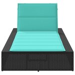 vidaXL Transat avec coussin flottant noir résine tressée