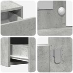 vidaXL Table de Toilette Gris 100 x 40 x 70 cm Bois d'ingénierie