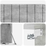 vidaXL Meuble TV mural 78 5 x 31 x 30 cm Gris béton Bois d'ingénierie
