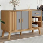 vidaXL Buffet OLDEN gris et marron 114x43x73 5 cm bois massif de pin