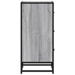 vidaXL Buffet sonoma gris 35 5x35x76 cm bois d'ingénierie et métal