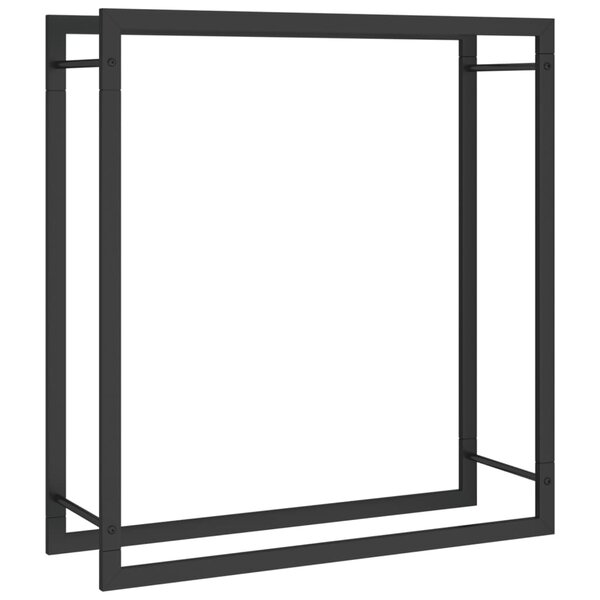 vidaXL Portant de bois de chauffage Noir mat 80x28x86 cm Acier