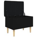 vidaXL Banc de rangement noir 62x42x46 cm bois d'ingénierie