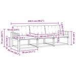 vidaXL Ensemble de canapés d'extérieur 3 pc Blanc et crème