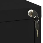 vidaXL Classeur Noir 46x62x72 5 cm Acier