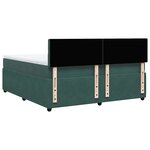 vidaXL Sommier à lattes de lit et matelas Vert foncé 200x200cm Velours