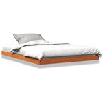 vidaXL Cadre de lit sans matelas cire marron 135x190cm bois pin massif