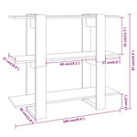 vidaXL Bibliothèque/Séparateur de pièce Blanc brillant 100x30x87 cm