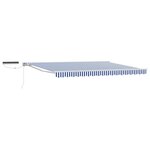 vidaXL Auvent rétractable électrique Bleu et Blanc 4 5 × 3 5 m
