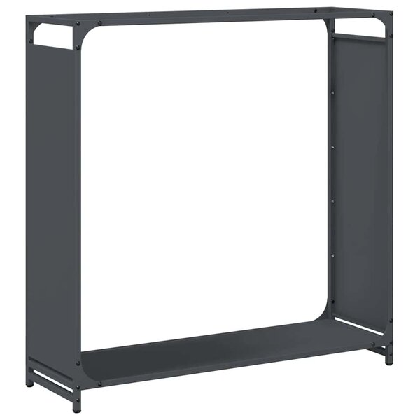 vidaXL Portant de bois chauffage anthracite 90x28x90 cm