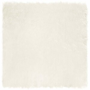 vidaXL Tapis en Peau de Mouton Synthétique Blanc 240 x 240 cm