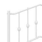 vidaXL Cadre de lit métal avec tête de lit/pied de lit blanc 90x200 cm