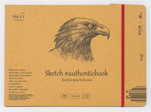 SM-LT Carnet- Dessin - Kraft - 24 5x17 6cm - 24  feuilles - 90 gsm