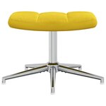 vidaXL Chaise de relaxation avec tabouret Jaune moutarde Velours
