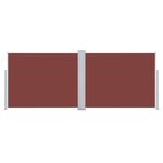 vidaXL Auvent latéral rétractable Marron 140 x 1000 cm