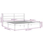 vidaXL Cadre de lit sans matelas blanc 200x200 cm bois massif de pin