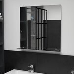 vidaXL Miroir mural avec étagère 60x60 cm Verre trempé