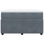 vidaXL Sommier à lattes de lit et matelas gris foncé 120x190cm velours