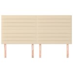vidaXL Tête de lit Crème 180x5x118/128 cm Tissu
