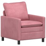 vidaXL Canapé Rose 76 x 81 x 87 5 cm Velours