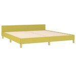 vidaXL Cadre de lit avec tête de lit Vert 180 x 200 cm Tissu