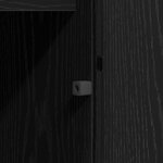 Meuble TV vidaXL avec LED en chêne noir 180x38x49 cm en bois d'ingénierie