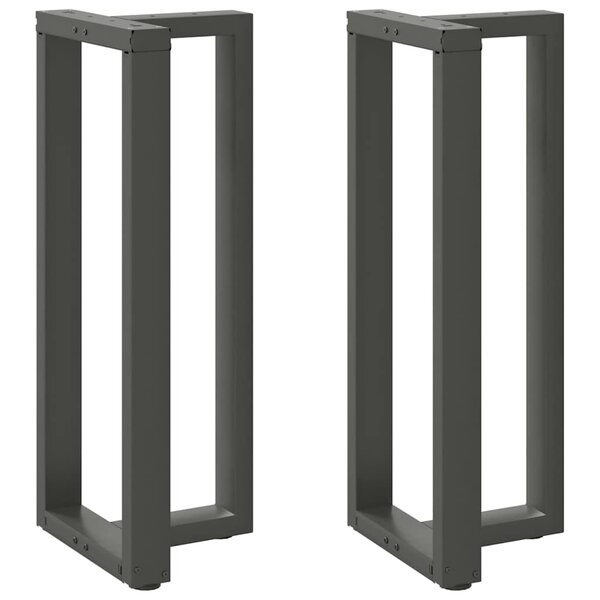 vidaXL Pieds de table de bar en forme de T  2 pièces  anthracite  40 x 35 x (100-101) cm  acier