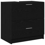 vidaXL Meuble sous évier Chêne Noir 59x37x59 cm