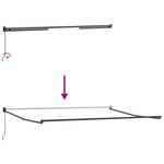 vidaXL Auvent manuel rétractable marron 500x300 cm