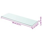 vidaXL Panneaux d'étagère 2 Pièces Verre Transparent 80 x 25 cm