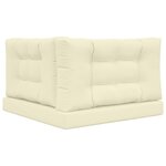 vidaXL Coussin de canapé d'extérieur 3 Pièces Crème Polyester