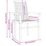 vidaXL Chaise de jardin empilable 4 Pièces en bois massif de teck