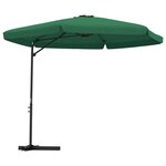 vidaXL Parasol d'extérieur avec mât en acier 300 cm vert