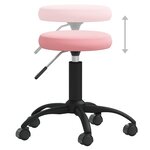 vidaXL Chaise de salle à manger Rose Velours