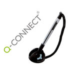 Stylo-bille sur socle support adhésif chaîne plastique trait 0.7mm encre bleue Q-CONNECT