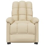 vidaXL Fauteuil inclinable électrique Crème Tissu