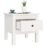 vidaXL Tables d'appoint 2 Pièces Blanc 40x40x39 cm Bois massif de pin