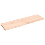 vidaXL Étagère murale 140x40x(2-4) cm bois de chêne massif non traité
