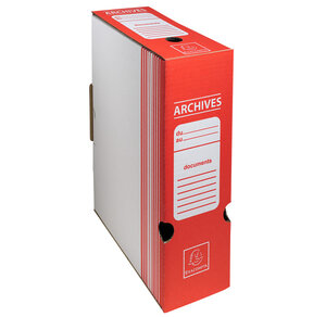 Boite archive dos 100mm carton ondulé couleurs - 25x34cm - x 50 - exacompta