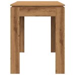 vidaXL Table à manger chêne artisanal 120x60x76 cm bois d'ingénierie