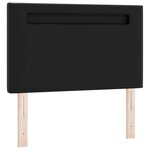 vidaXL Cadre de Lit avec Matelas Noir 120 x 200 cm Faux cuir