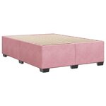 vidaXL Cadre de lit sans matelas rose 160x200 cm velours