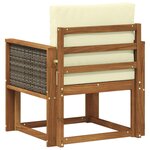 vidaXL Sofa de milieu extérieur Bois d'Acacia Massif Naturel