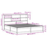 vidaXL Cadre de lit sans matelas 200x200 cm bois massif de pin