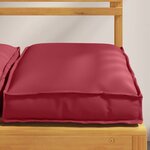 vidaXL Coussin pour assise de palette 6 Pièces Bordeaux 40 x 40 x 8 cm