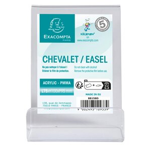 Chevalet L75xh100xp104 - Cristal - X 10 - Exacompta