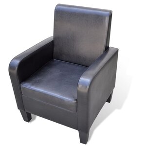 vidaXL Fauteuil Noir Similicuir