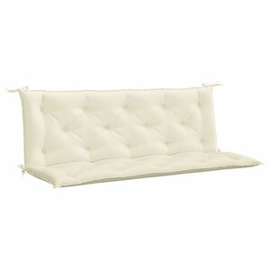vidaXL Coussin de banc de jardin blanc crème tissu oxford